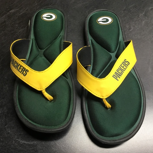 Green Bay Packers Flip Flops - Picture 1 of 4